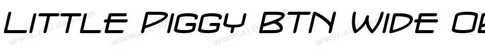 Little Piggy BTN Wide Oblique字体转换